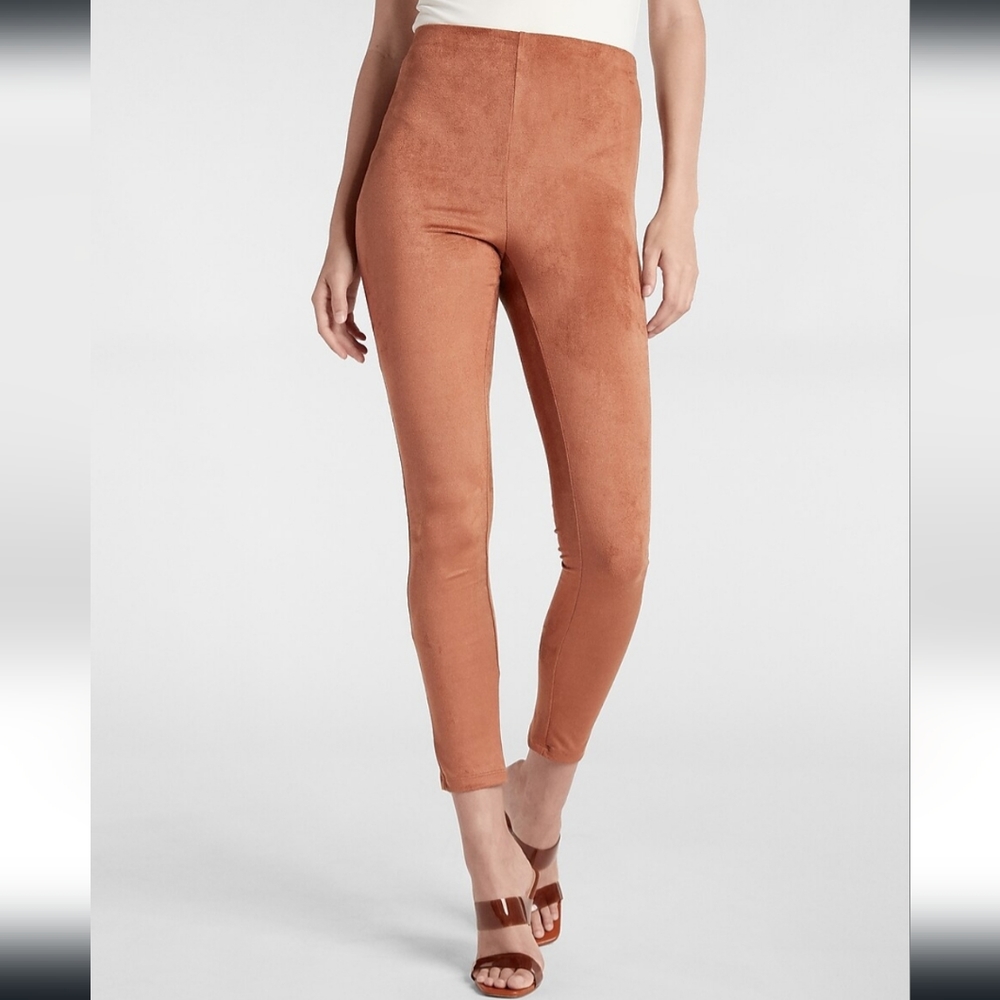 Expess Super High Waisted Faux Suede Leggings